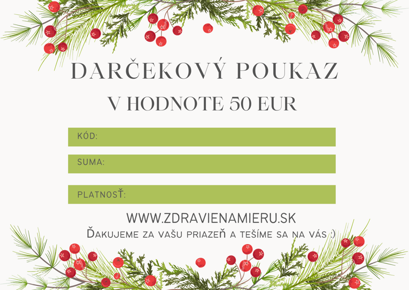 Darčeková poukážka 50 eur